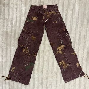 Revice Denim Amelia Pant Monterey Real tree Camo Purple Cargo Pants Oversized